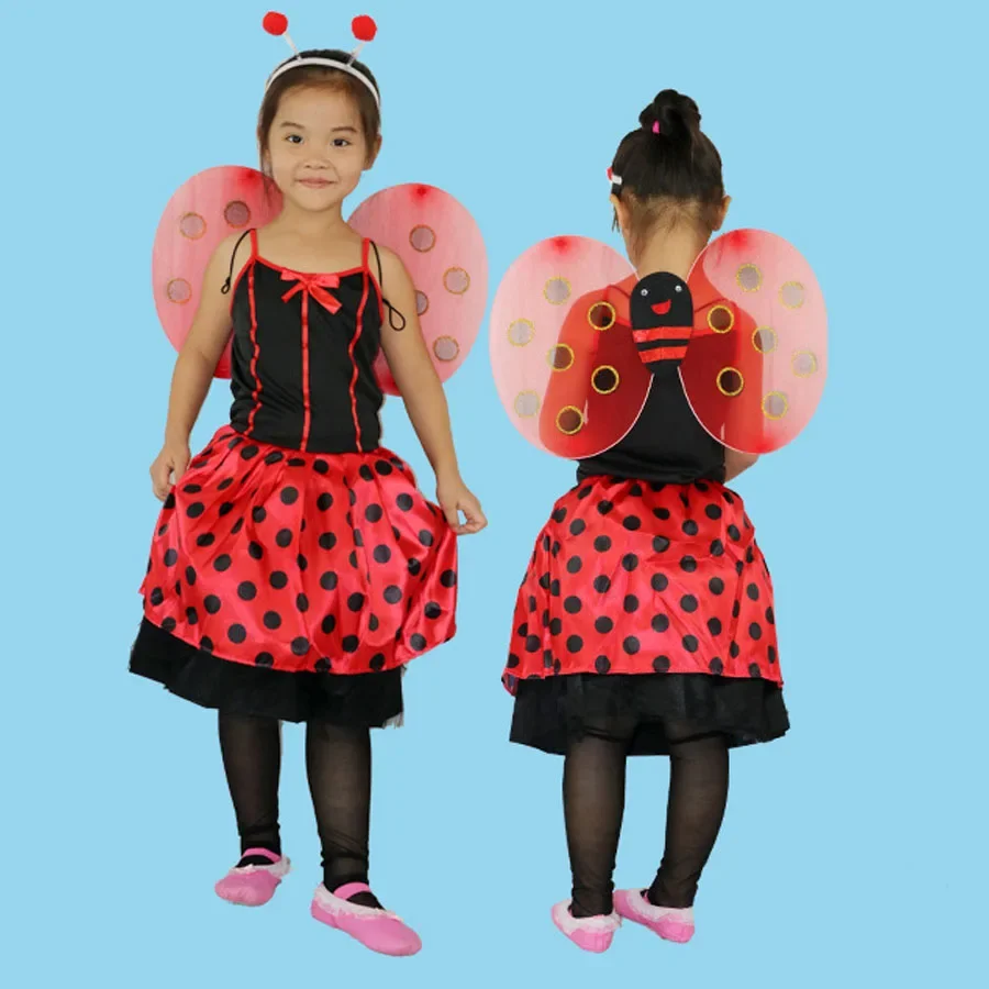 Ragazze Bambini Bambini Animali Coccinella Ape gialla Accessori per costumi Lady Bug Set Carnevale Dress Up Cosplay Compleanno