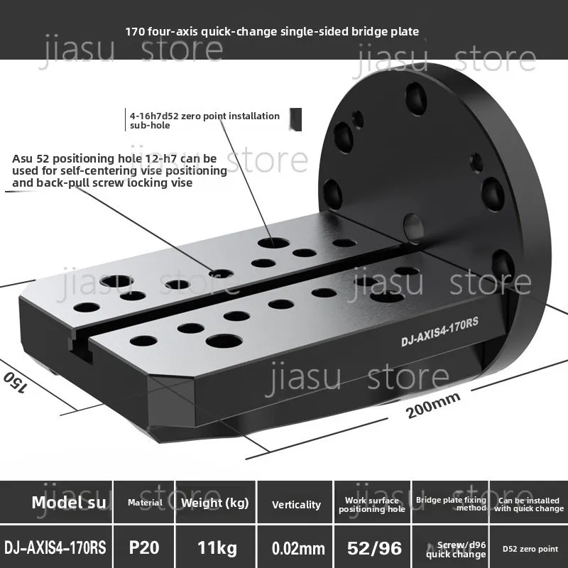 170-200-255 Four axis Extended L Block Single side L Block Four axis Single side Bridge Plate Four axis L