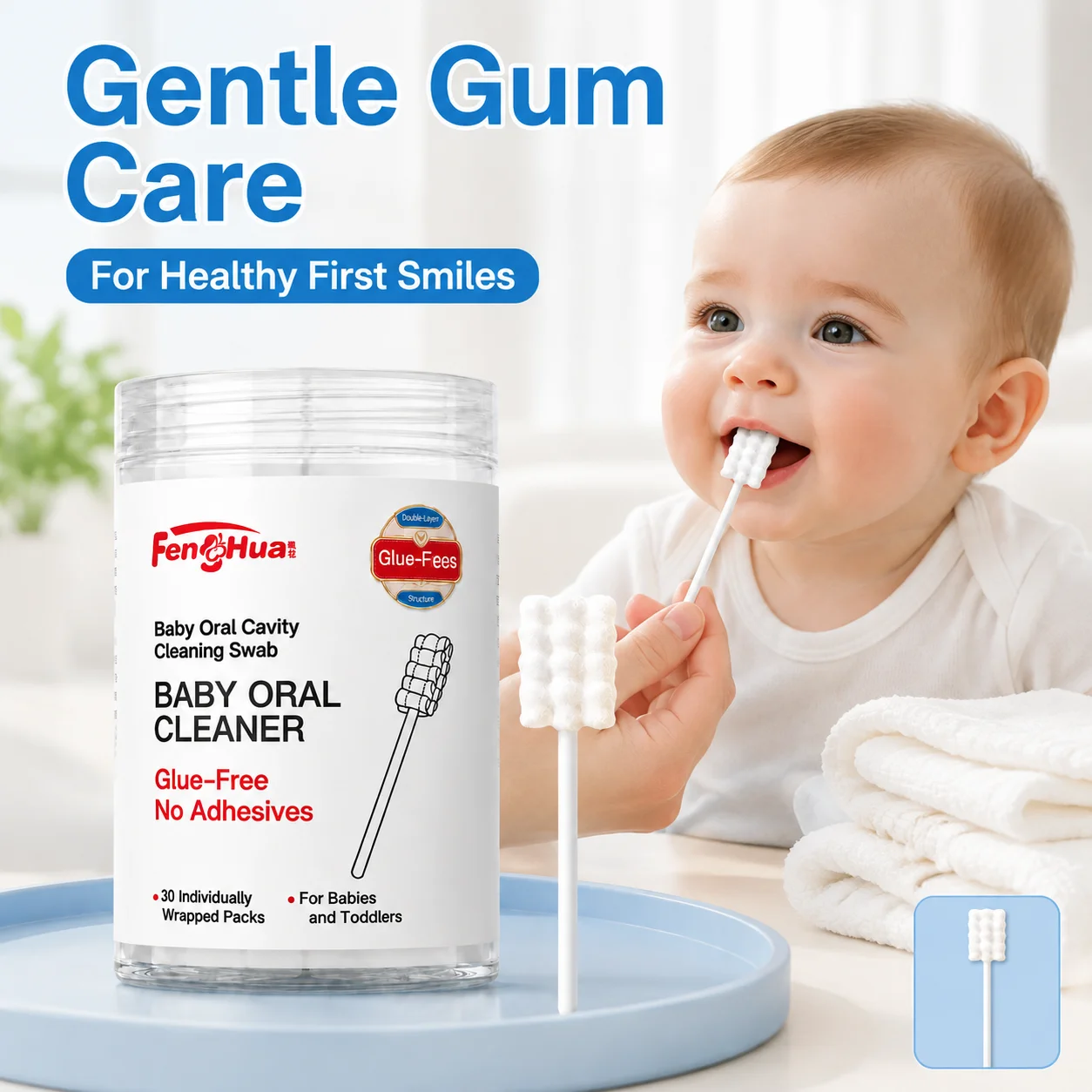 Baby Gauze Toothbrush Oral Cleaning Stick Newborn Disposable Gum Care for Infant Teeth