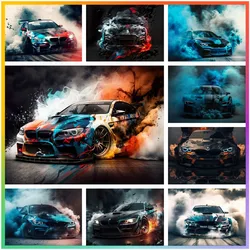 Racing Car Art RS7 RS6 E30 Diamond Painting Cross Stitch Mosaic Embroidery Pixel Novelty Drill Room Decor 5D DIY Art Children Gi