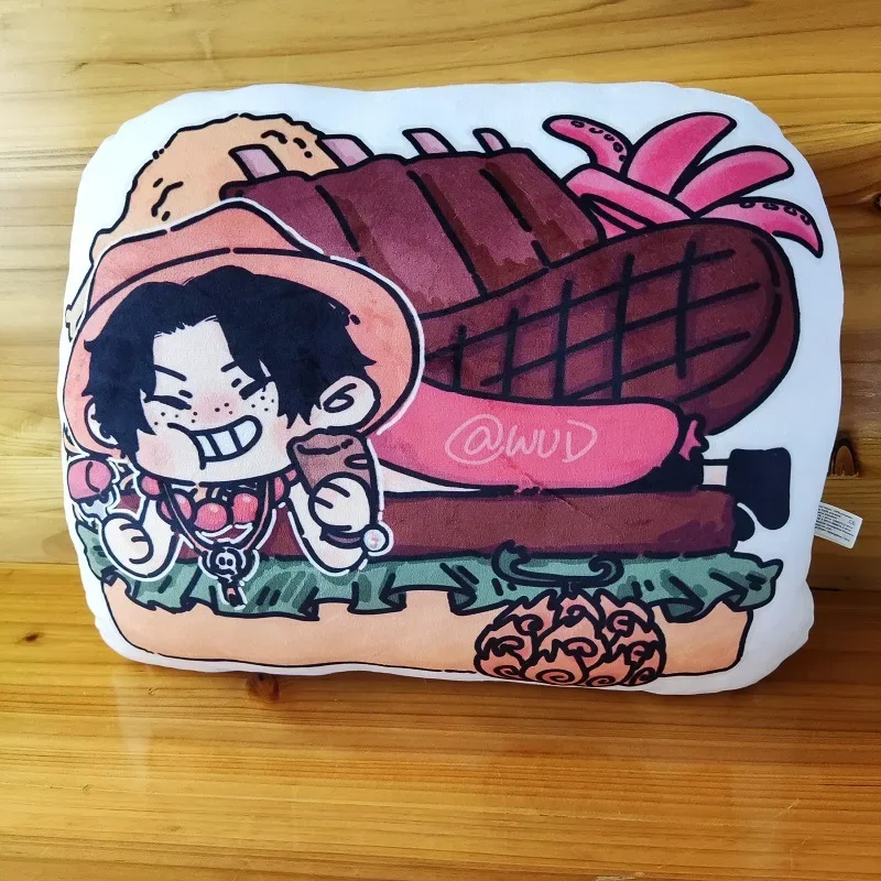 

Популярная анимационная подушка в форме гамбургеров, Luffy Roronoa Zoro, мягкая плюшевая подушка для суши, подарок для друга