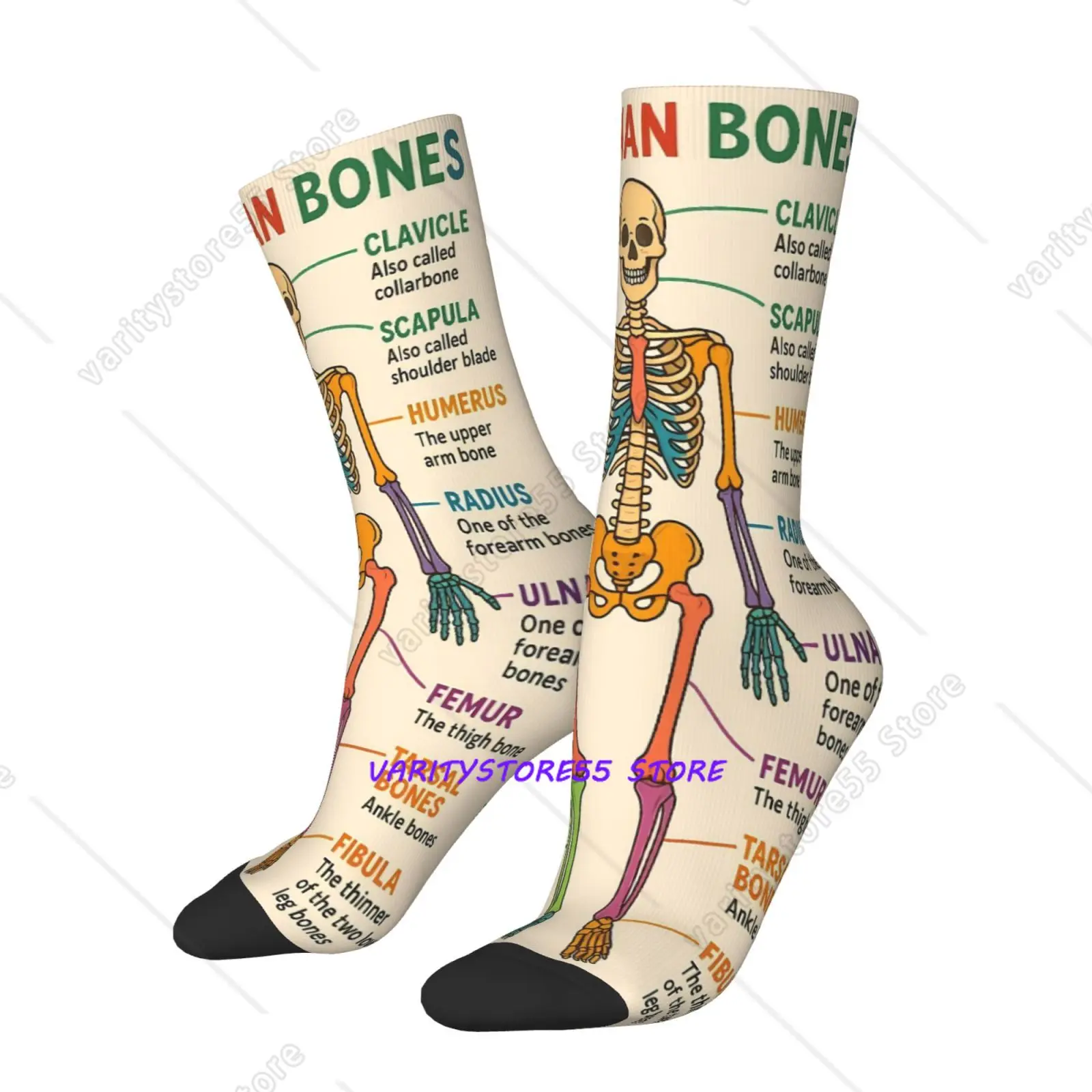 Skeletal Science Unisex Outdoor Socks Suitable for Outdoor Sports Enthusiasts Comfortable And Breathable