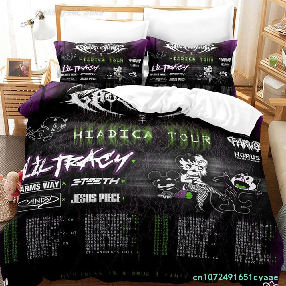 Ghostemane Bedding Set Single Twin Full Queen King Size Bed Set Aldult Kid Bedroom Duvetcover Sets 3D Print Cool Hip Hop 2022