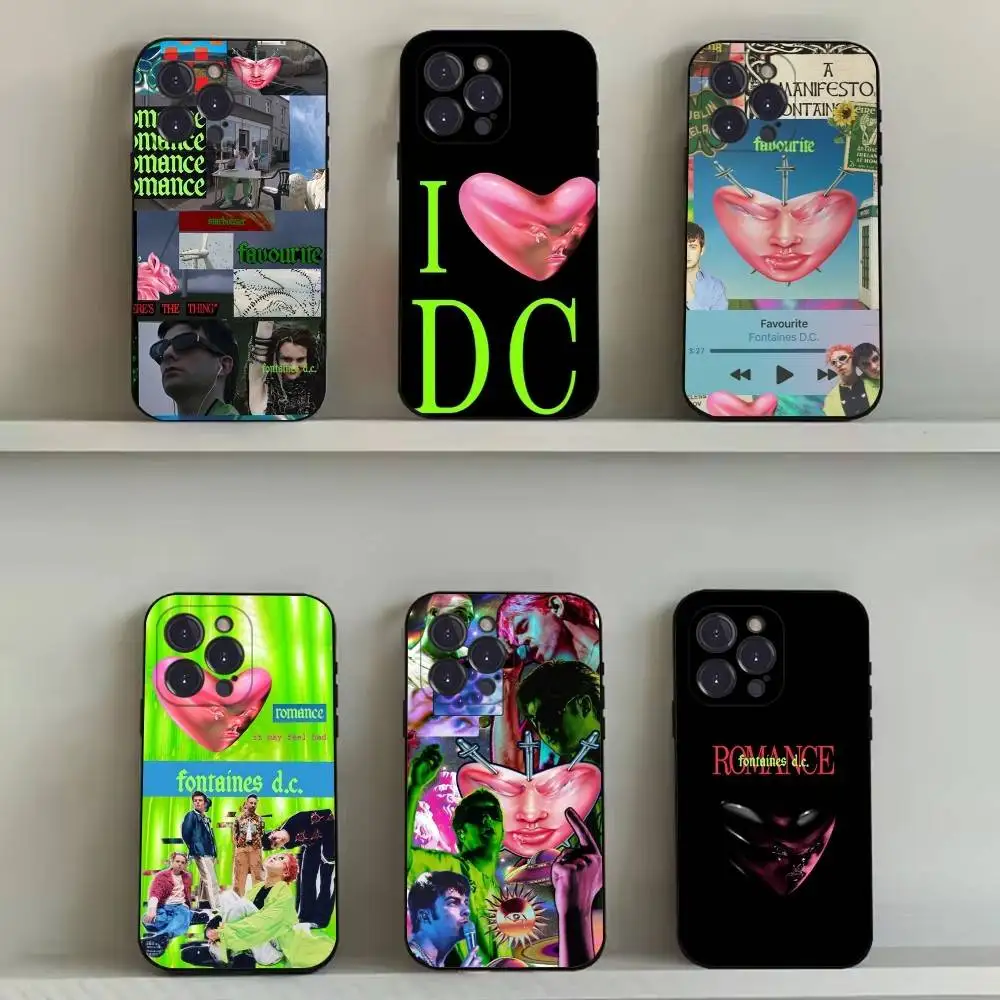 

Fontaines DC Romance Phone Case For iPhone 16,15,14,13,12,11,Pro,Max,Plus,X,XS,SE4,E,Mini,Soft Black Case