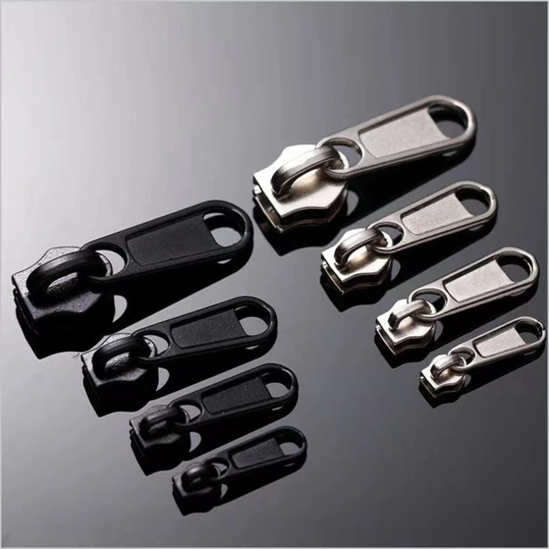 10 sztuk non-lock grube metalowy zamek błyskawiczny suwaki Zipper akcesoria suwaki ze stopu cynku dla nylonowy zamek 3 #5 #8 #10 #