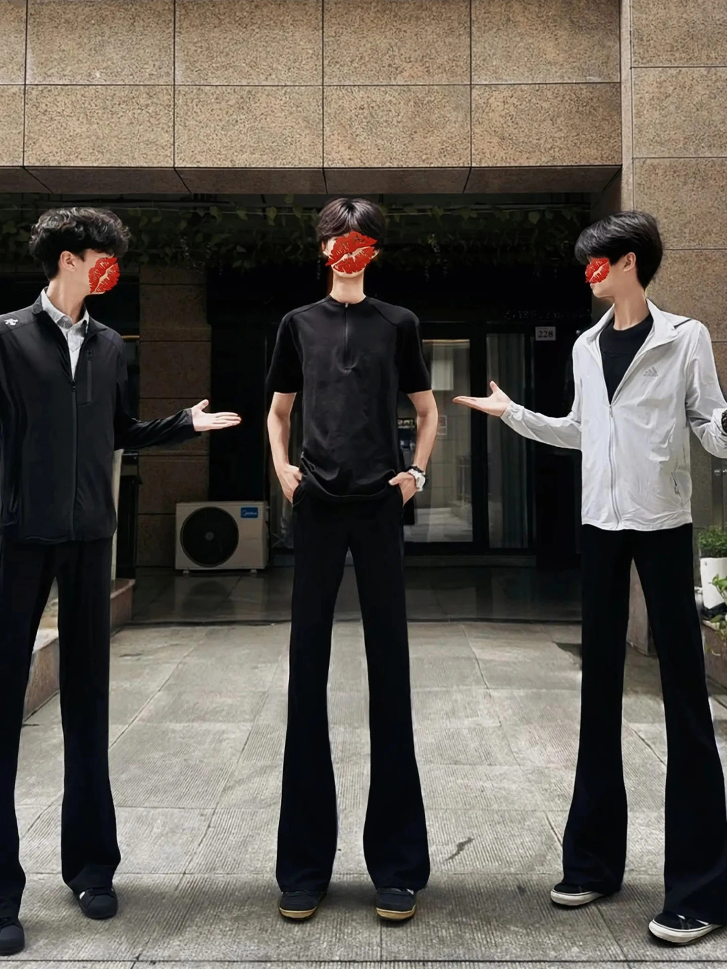 Cleanfit Black Slimming Quick Dry Men's Summer Casual Pants Drapey Straight Leg High Waist Fashionable Long Trousers