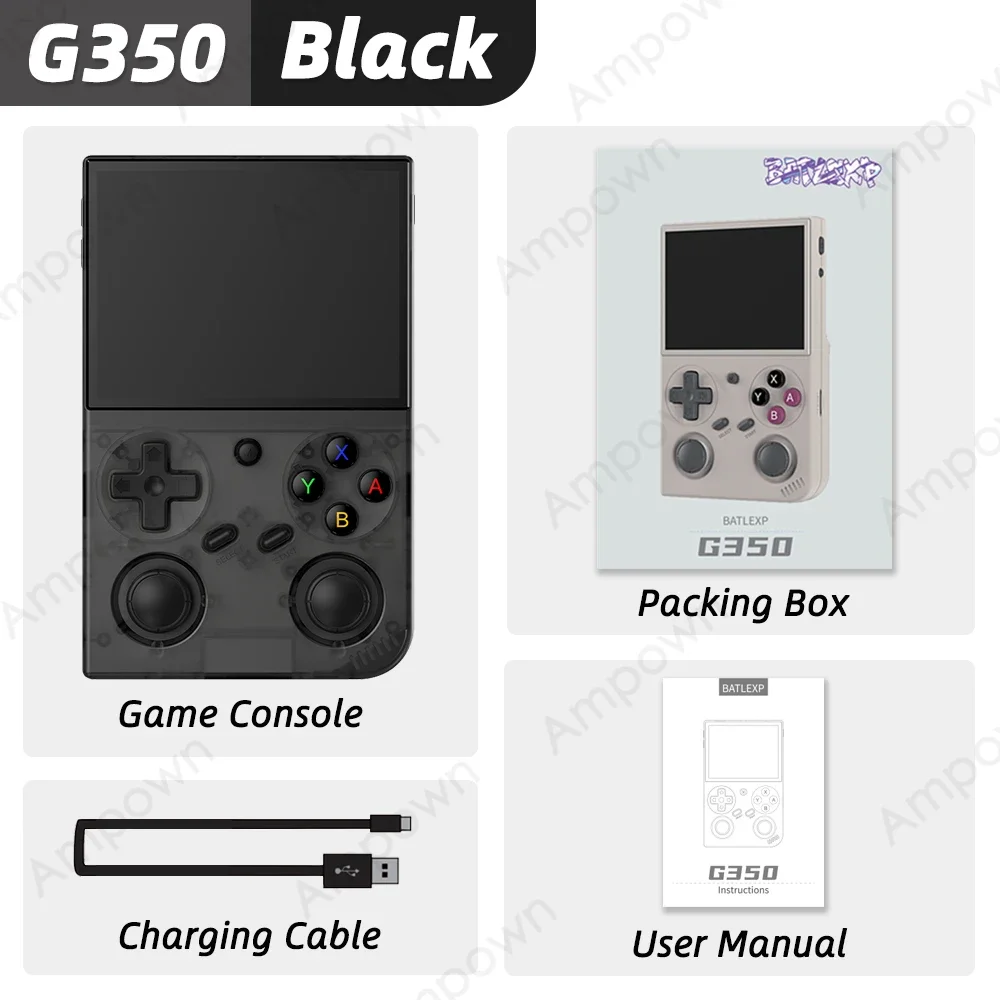 Anbernic BATLEXP G350 Handheld-Spielekonsole 3,5'' IPS-Bildschirm Linux-System Dual-Joystick Vibrationsmotor Retro tragbare Videokonsole Geschenk 7