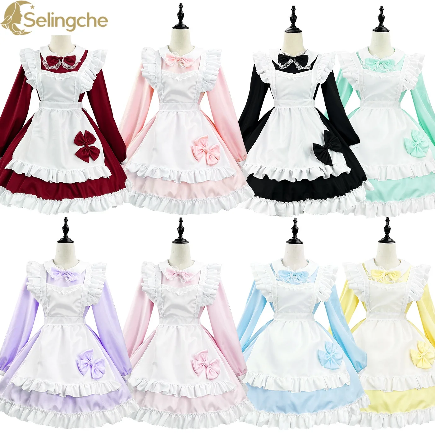 

Japanese Black and White Maid Costume Cosplay Costume Halloween Lolita Costume