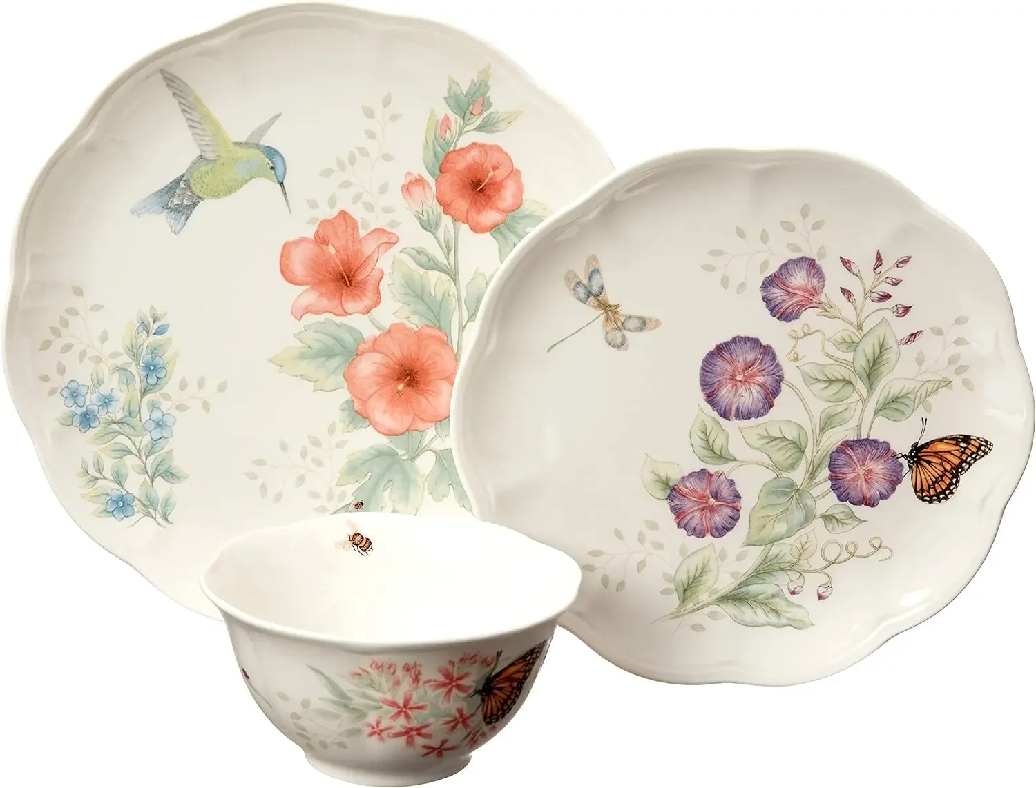 Lenox 883319 Butterfly Meadow Flutter 12Pc Dinnerware Set,Multicolor