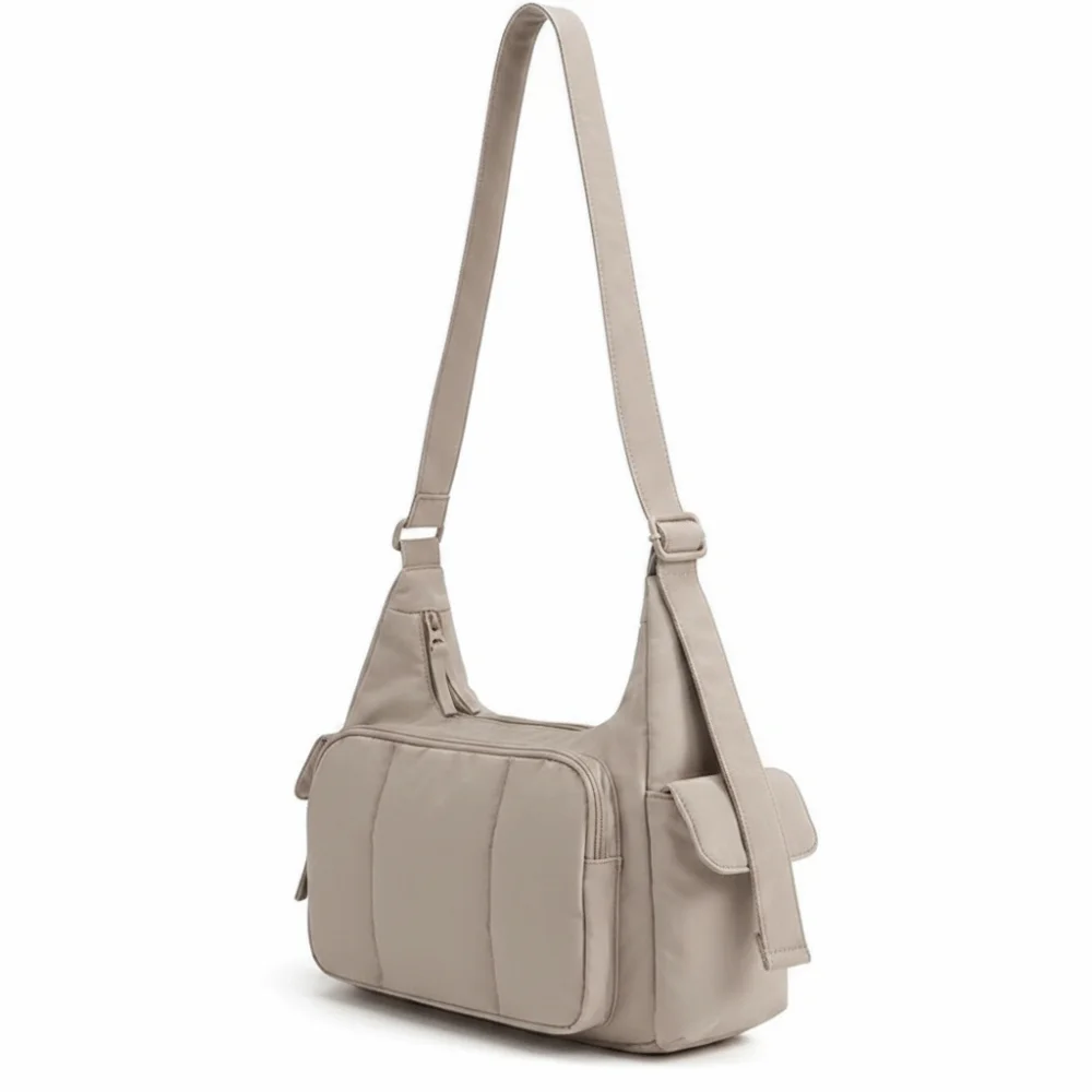 Fashion Long Strap Shoulder Bag Light Weight All-match Crossbody Bag Durable Multi-pocket Messenger Bag For Girls Women