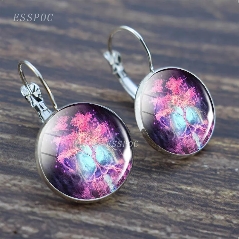 Fashion Earrings Tree of Life Silver Color France Earrings for Women Ear Hook Earrings Life Tree Jewelry Girl Gift Dropshipping
