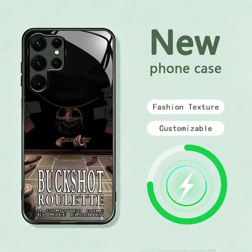 Hot Luxury B-BUCKSHOTES ROULETTE Phone Case For Samsung S26 S25 S24 S23 S22 S21 S20 Plus Ultra Note20 Glass Magnetic Case