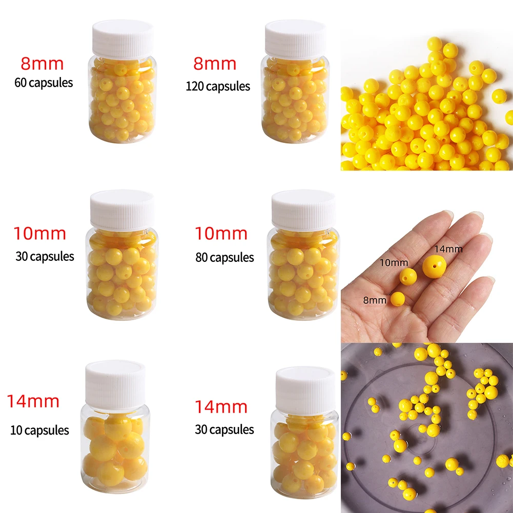 1 Bottle Floating Ball Bait Flavor Fishing Float Beads Bottled Silicone Soft Bait Corn Flavor Beads Silicone Soft Baits