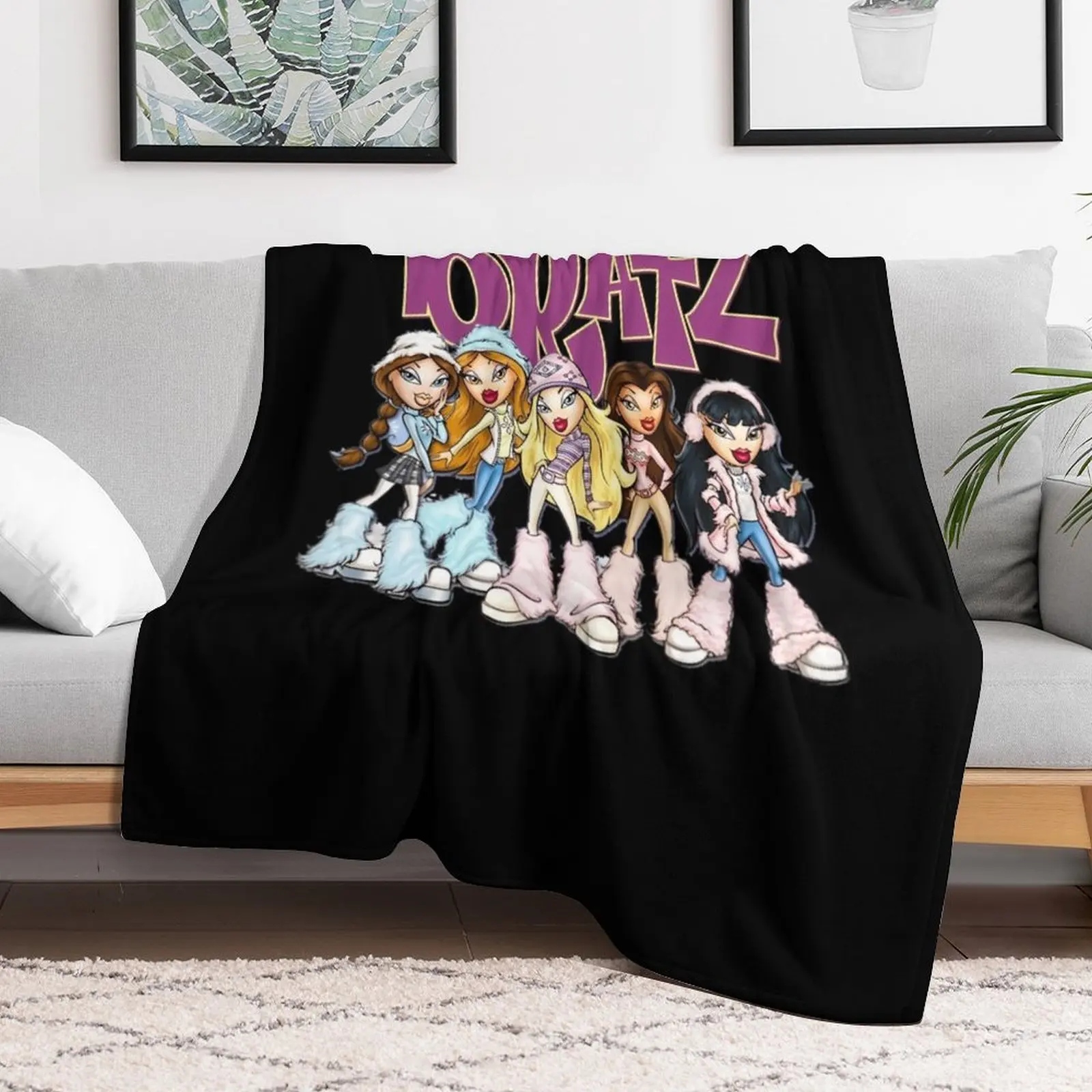 Bratz Premium \t Throw Blanket heavy to sleep Soft Plaid funny gift Hairy Blankets