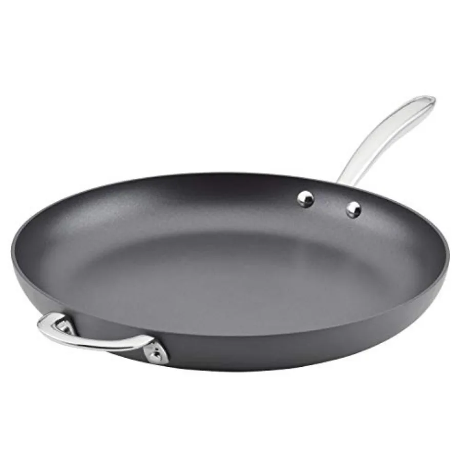 

80089 Professional Hard Anodized Nonstick Frying/Fry Pan/Skillet with Helper Handle 14 Inch - Gray
