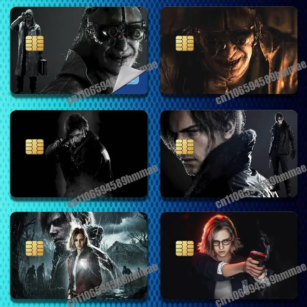 For R-Resident Evil Requiem Grace Ashcroft Leon S Kennedy Victor Gideon Sticker Skin Credit Bank Campus Film Card Self-adhesive