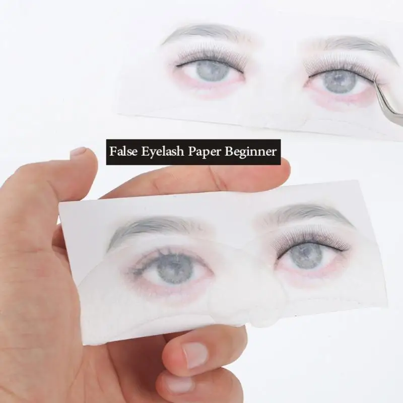 10/20/30/50 Sheets Eyelash Practice Stickers Training Application Trainer Simulated Eye Shape No Peel