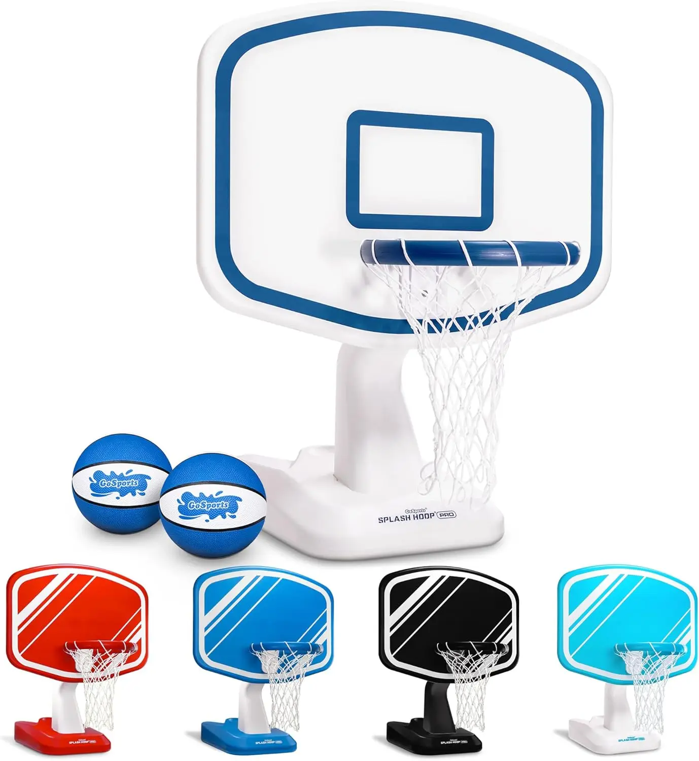 

Splash Hoop Swimming Pool Basketball Game with Water Hoop, 2 Balls & Pump – Choose Your Style
