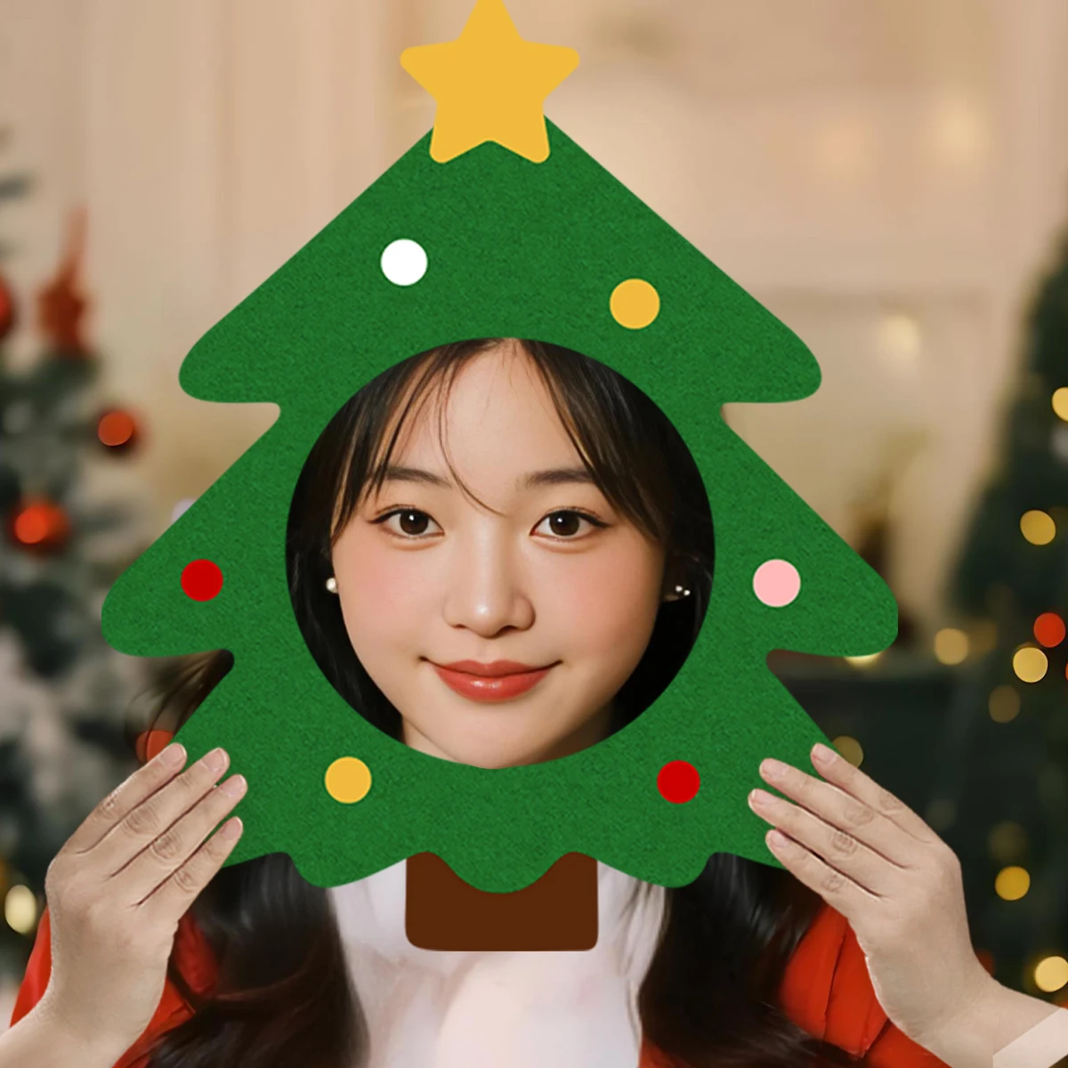 Christmas Felt Cloth Photo Props Old Man Snowman Christmas Tree Deer Party Decoration Cute Costume 1 Set 1 Piece