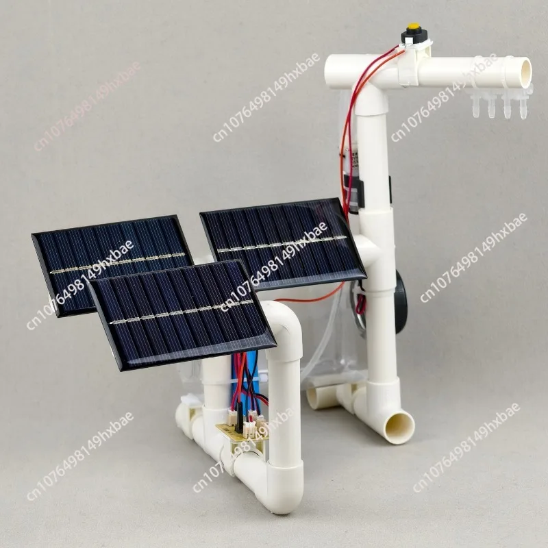 Environmental protection solar watering system model children's creative invention