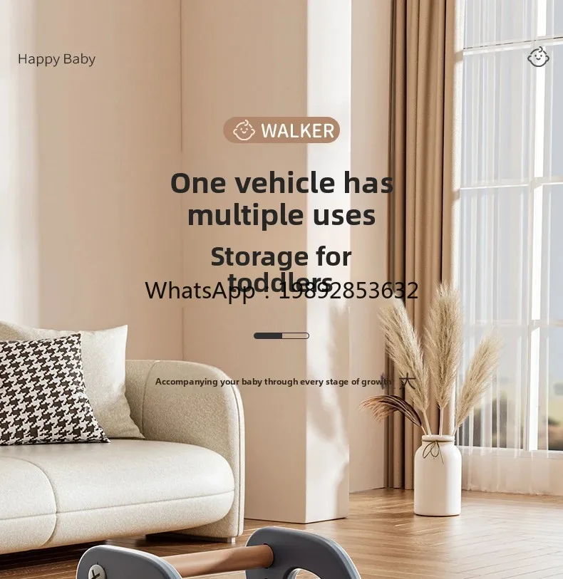 عربة أطفال ZZ Walker مضادة للساق متعددة الوظائف للأطفال الصغار #6