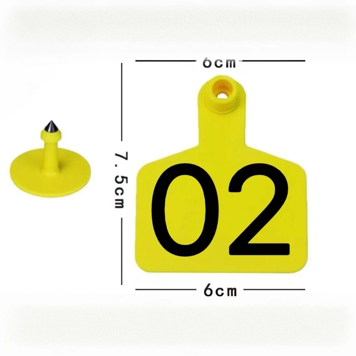 100 Pcs Custom Cattle Ear Tag Laser Printing Farm Name Telephone Number LOGO Pig Cattle Rabbit Farm Animal Ear Tag DIY Custom