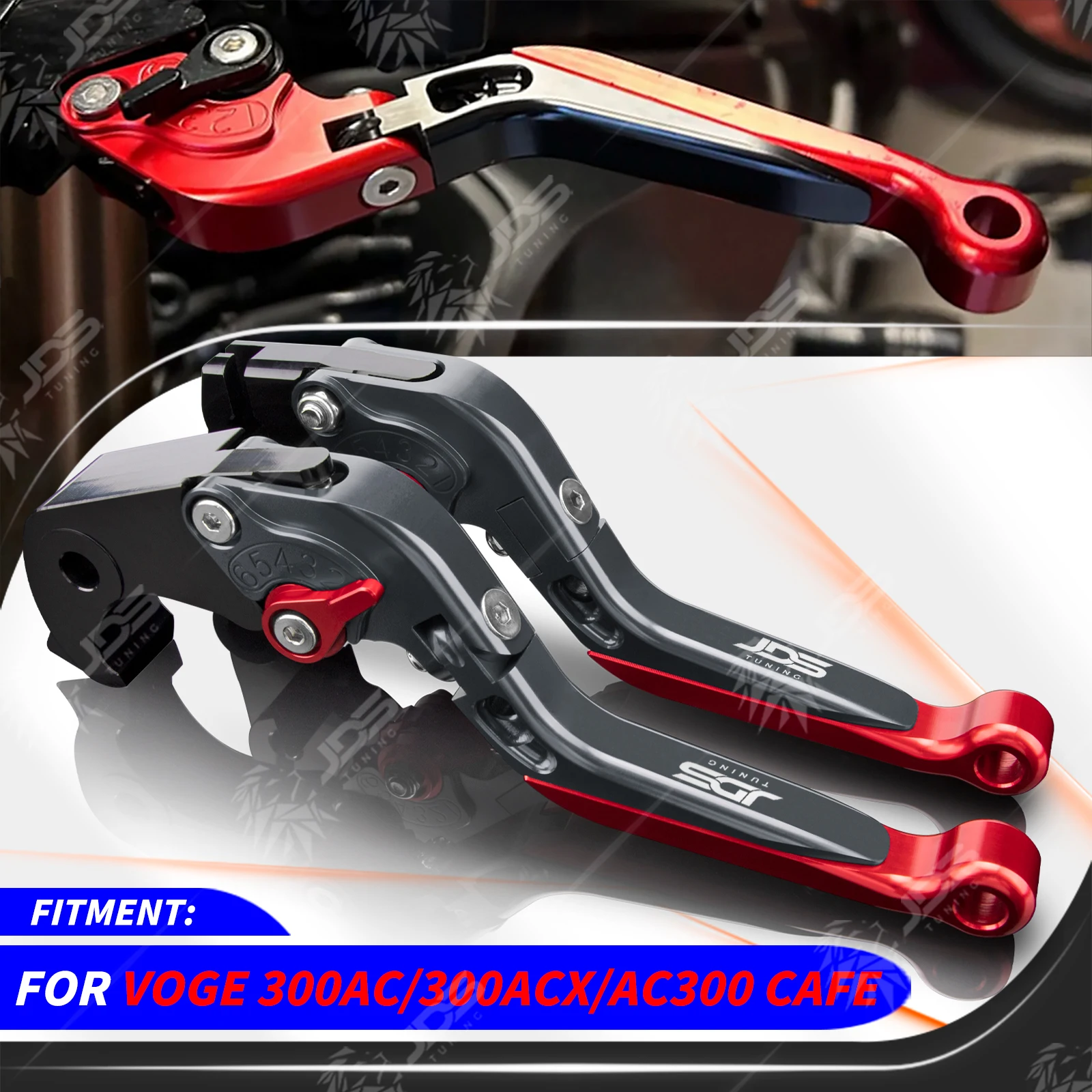 

For VOGE 300AC/300ACX/AC300 CAFE Clutch Lever Brake Lever Set Foldable Adjustable Handle Levers Motorcycle Accessories Parts