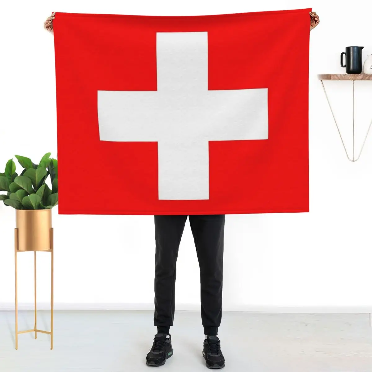 Switzerland Flag Throw Blanket heavy to sleep Hair Blankets For Sofas Luxury Thicken Luxury Brand Picnic Blankets