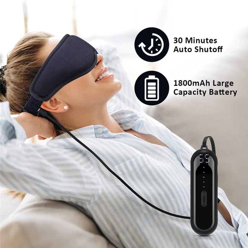 A01V-Eye Relief Eye Massager Sleep Blackout قناع عين جهاز ذكي لحماية العين ضغط ساخن تحسين النوم