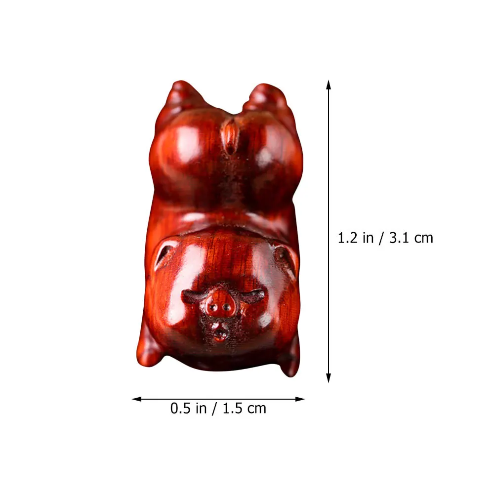 

Wooden Pig Pendant Charm DIY Craft Hanging Ornament Retro Style Keychain Decoration Wooden Charms for Crafts Keychain Pig Charm