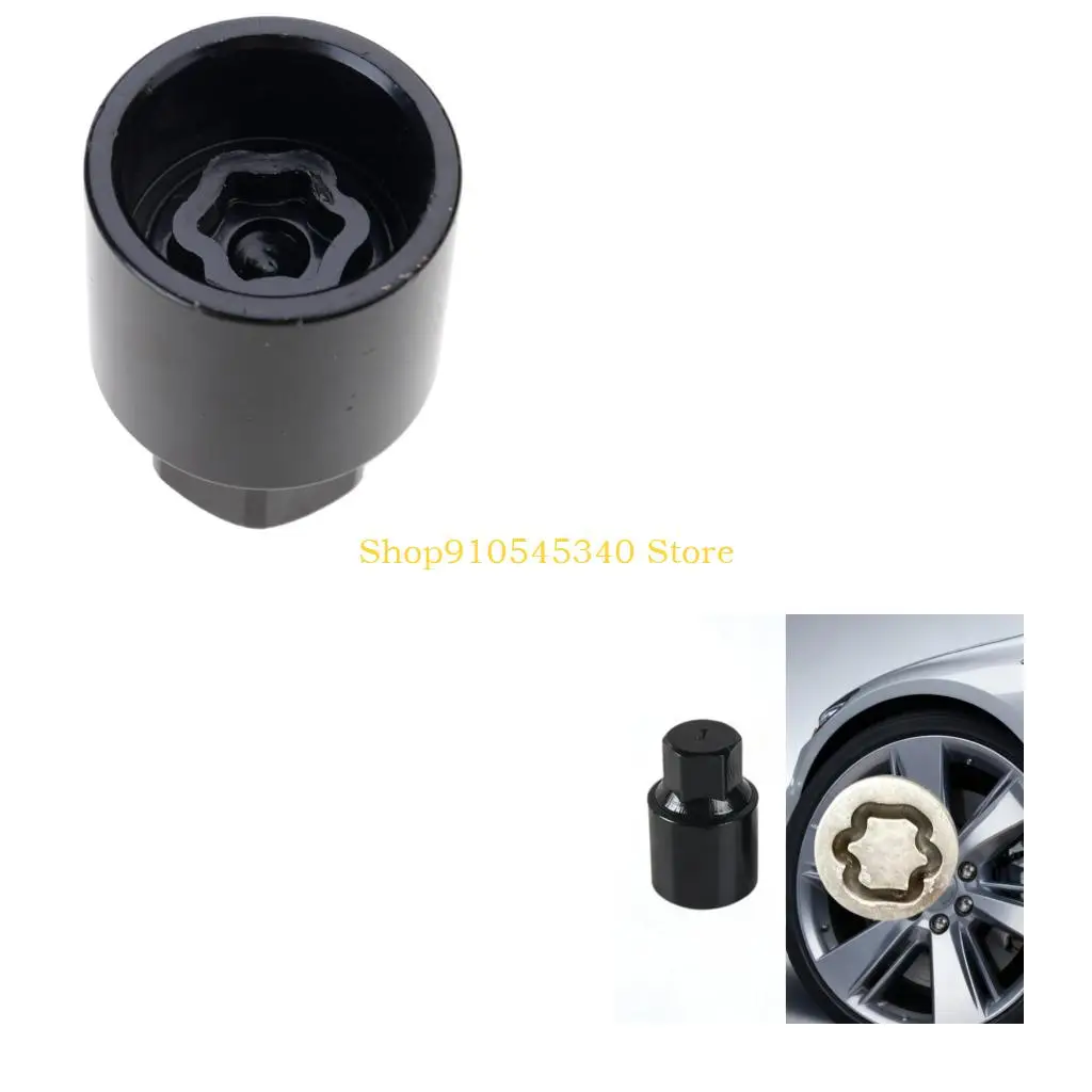 U2JA Anti Theft Wheel Bolt Socket Tool Wheel Lock Key Locking Lug Nuts Key Removal Quick Installation For Vehicle Safety
