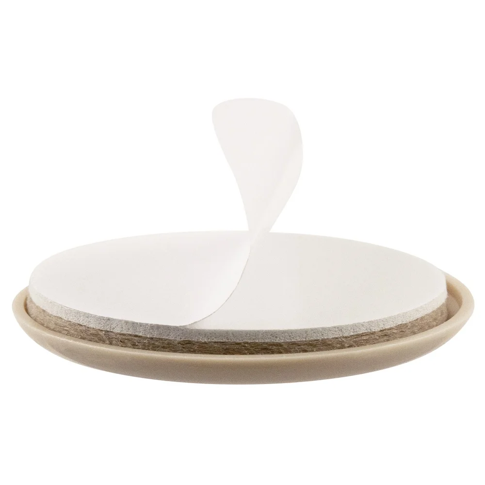 Self Stick Round Furniture Sliders 1-1/4 Inch Pack of 16 Durable Adhesive Movers Easy Indoor Furniture Relocation