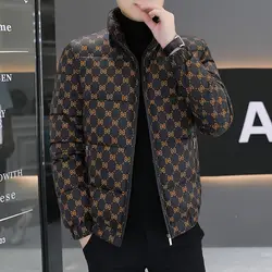 Men's Autumn And Winter New Stand Collar Down Cotton-padded Jacket Warm Jacket Fashion Casual Cotton-padded Jacket