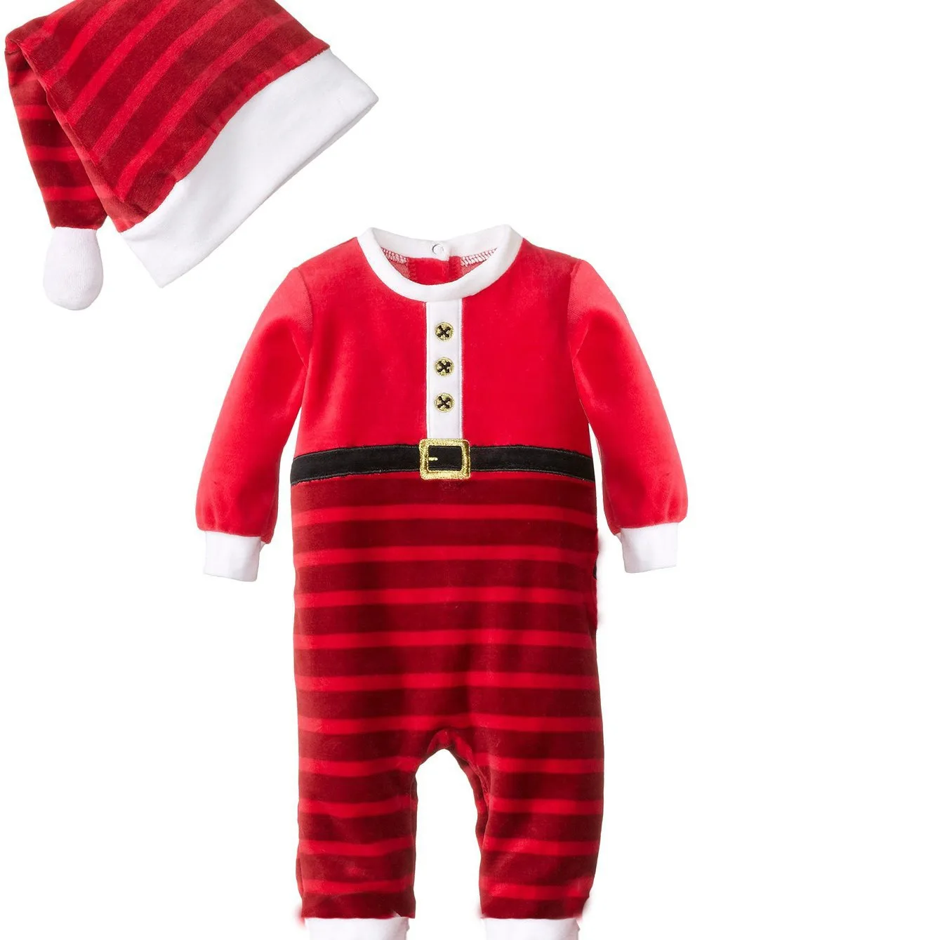 

Новый детский комбинезон с длинными рукавами, комплект шапочки, рождественская одежда для мальчиков и девочек, ropa bebes 0–12 Дол.. дети 0–2 года.