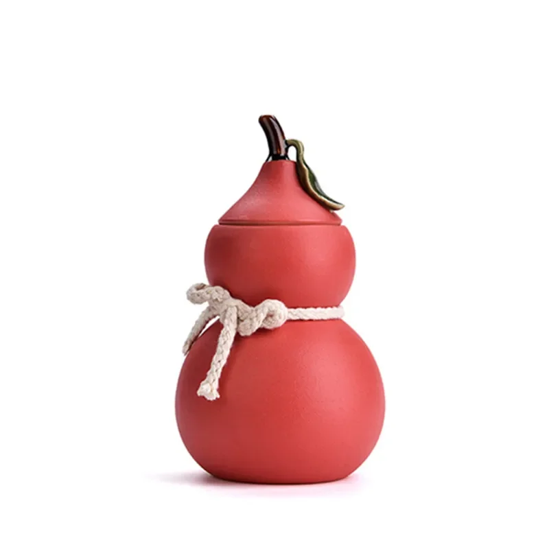 Creative Gourd Sealed Jar Portable Tea Storage Jar Home Kitchen Tea Coffee Storage Container Chinese Ceramic Tea Jar with Lid