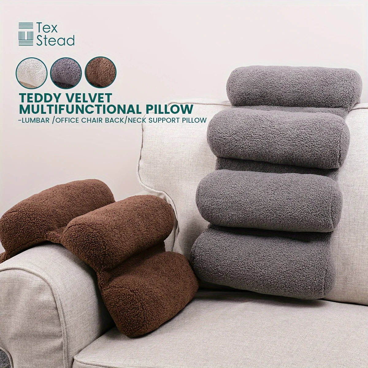1 Pc Adjustable Lumbar Support Pillow for Office Chair Computer Desk Chair Couch Breathable Mesh Cover Back Support Pillow
