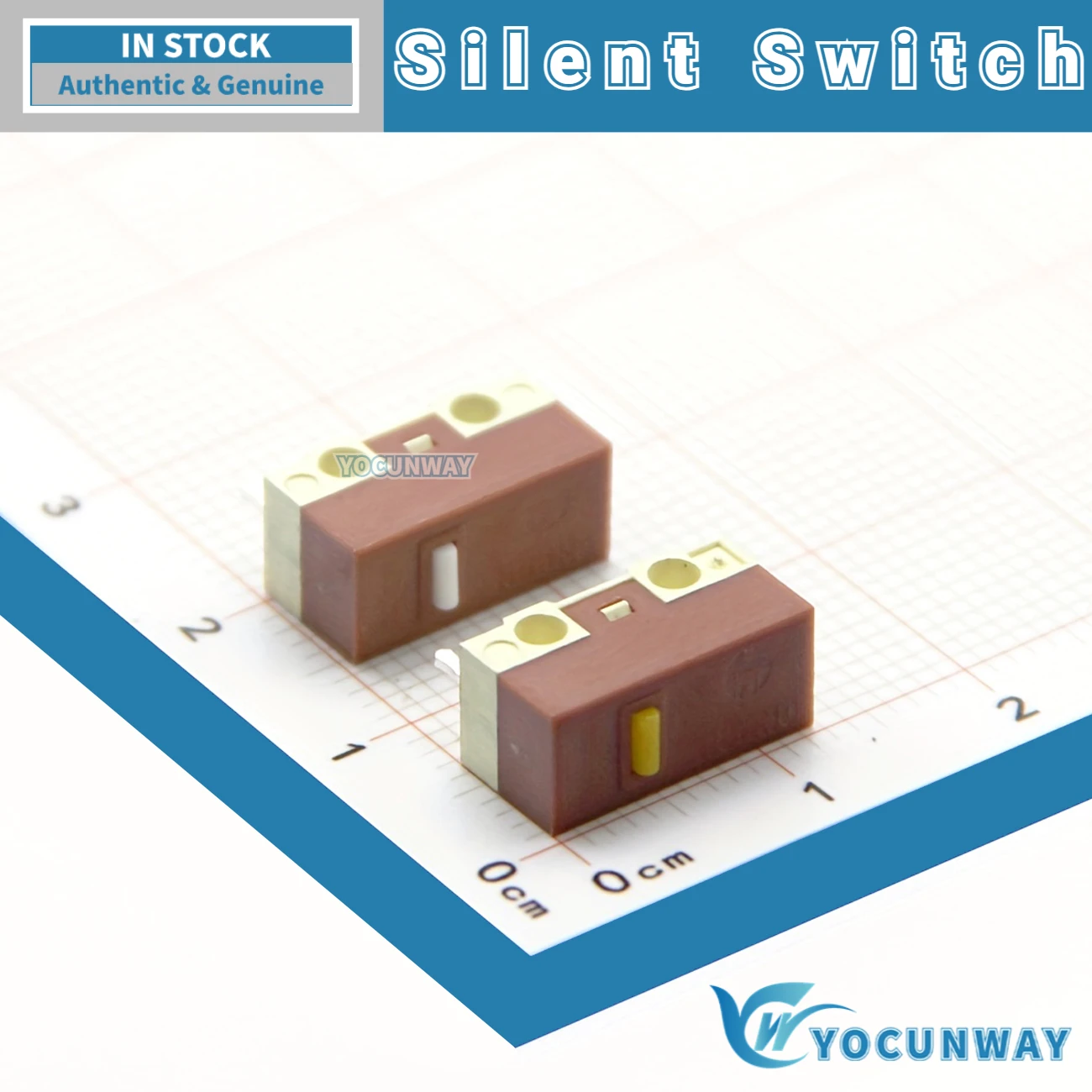 HUANO-microinterruptor silencioso para ordenador, accesorio Original y auténtico con 20 millones de clics de vida útil, botón de silencio, 3 pines, 0.05A