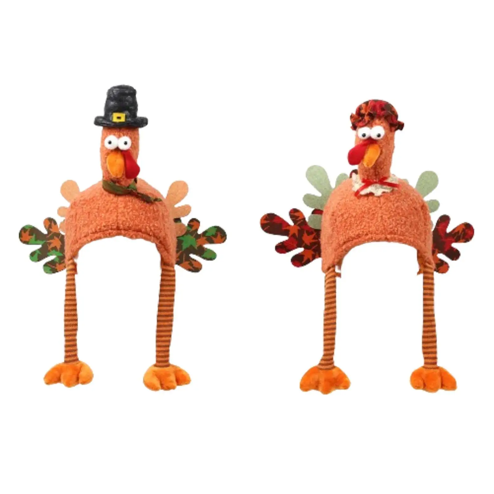 Thanksgiving Turkey Hat Cap Animal Doll Headwear for Women Fall Night Events