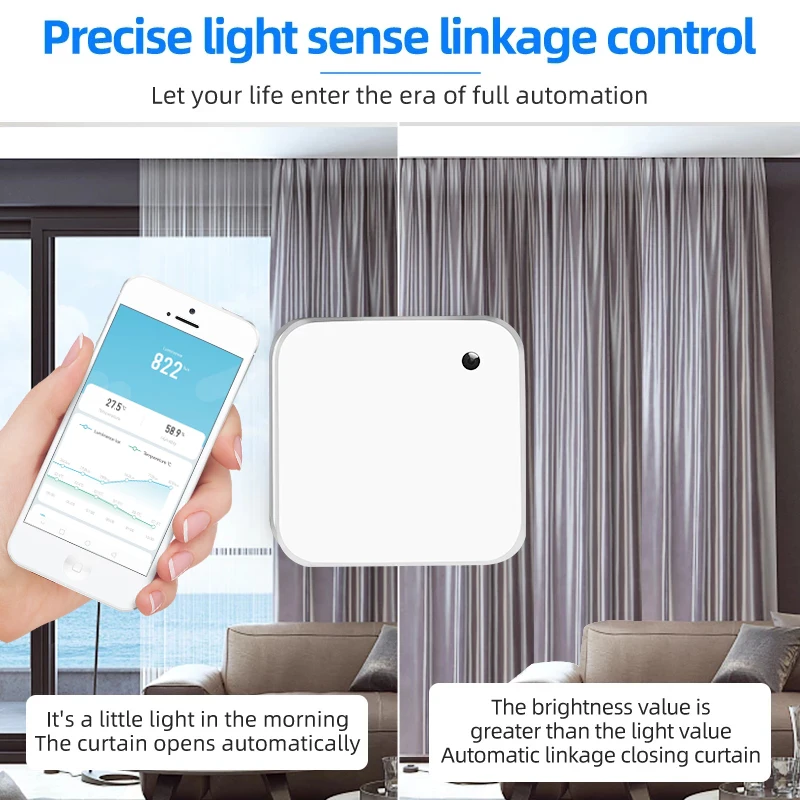 Illumination Sensor Zigbee Intelligent Linkage Light Detection Light Curtain Automatic Switch Brightness Dimming