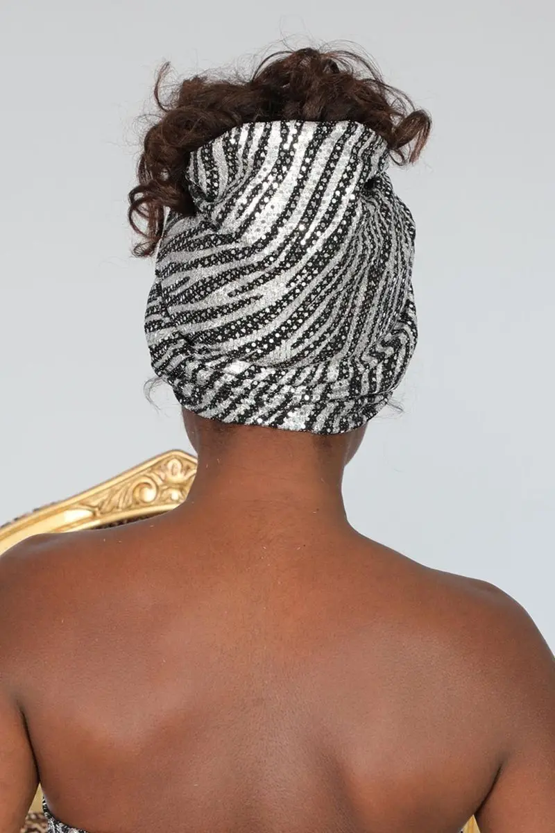 Bandana para el pelo gris