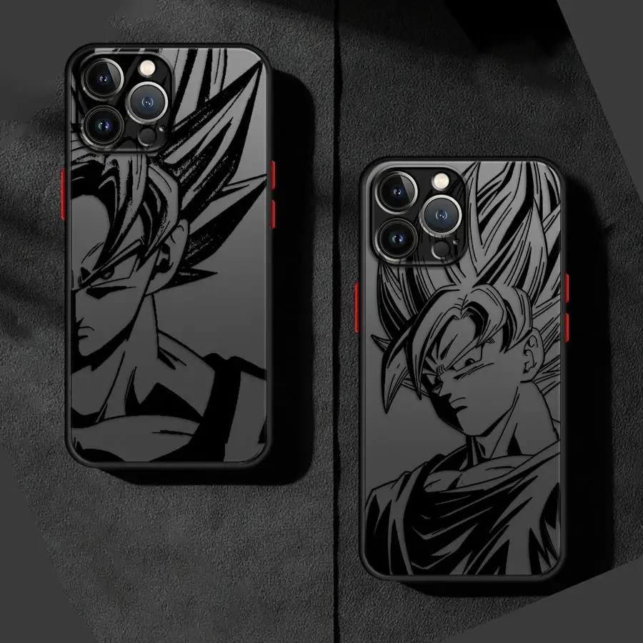 Funda para iPhone 17 Pro Max Air 7 8 SE 16 Plus 17P 16P X XS XR 13 Mini 14 15 11 12 Funda trasera para teléfono Dragon Ball Anime Goku
