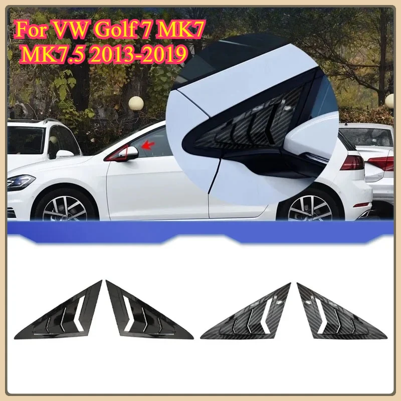 

Front Triangle Window Louver For VW Golf 7 MK7 MK7.5 2013-2019 Side Shutter Shades Cover Trim Sticker Vent Carbon Car Accessory