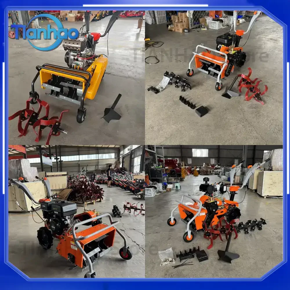 Self-Propelled 4WD Diesel Cultivator Tiller Mulcher for Farming Orchard Weeding and Trenching for Various Models