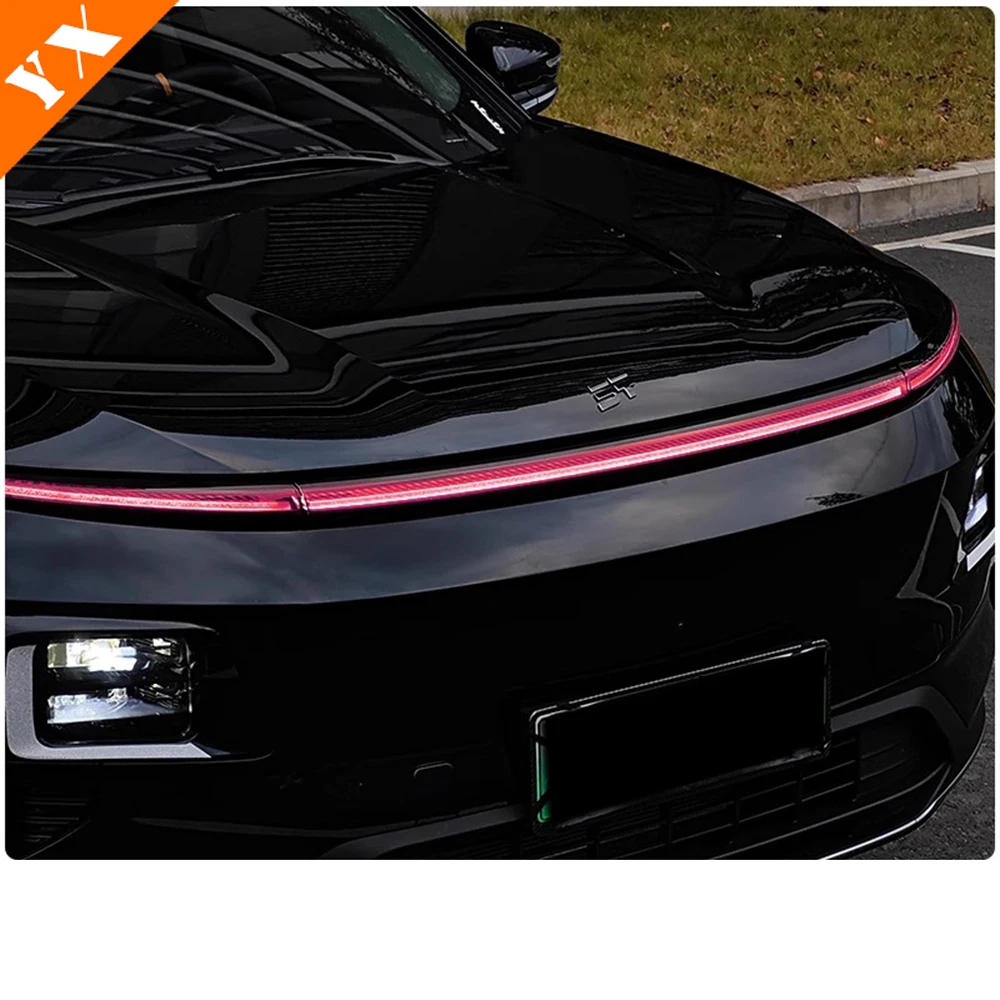 

For Jetour x70 plus 2025 2026 car accessories Car Hood Flow Light Film,Through The Light Color Change,Daytime Running Light Film