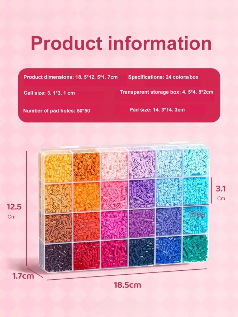 Kit completo de artesanato de contas Perler DIY 3D intertravando contas Perler brinquedo educativo para crianças