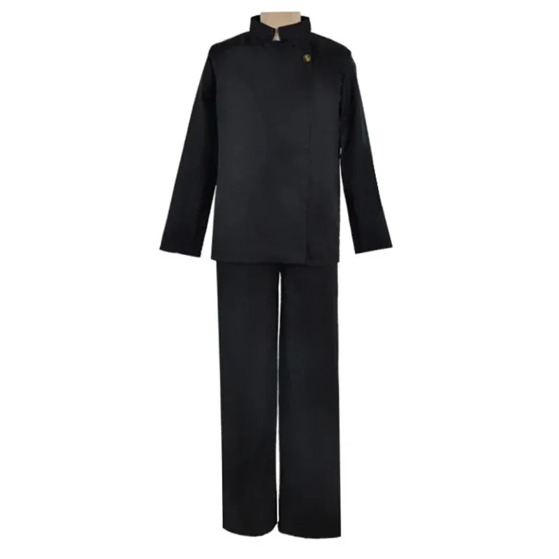 Anime Jujutsu Kaisen Satoru Gojo Costume Cosplay Gojo Satoru Parrucca Occhiali Uniforme scolastica Costume di Halloween Uomini Adulti