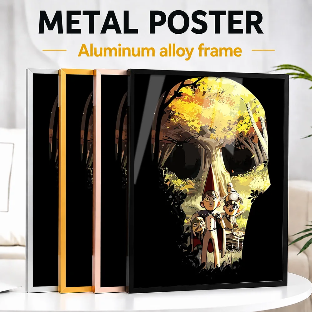 Over The Garden Forest Skull Scene Framed Aluminum Metal Poster Customized Dark Horror Tribute Wall Art Ideal For Home Theater
