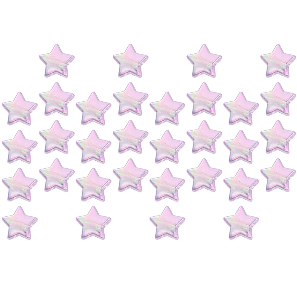 

200pcs Pentagram Beads Star Design Acrylic Spacer Necklace Bracelet DIY Jewelry Making Crafts Small Storage Safe Durable