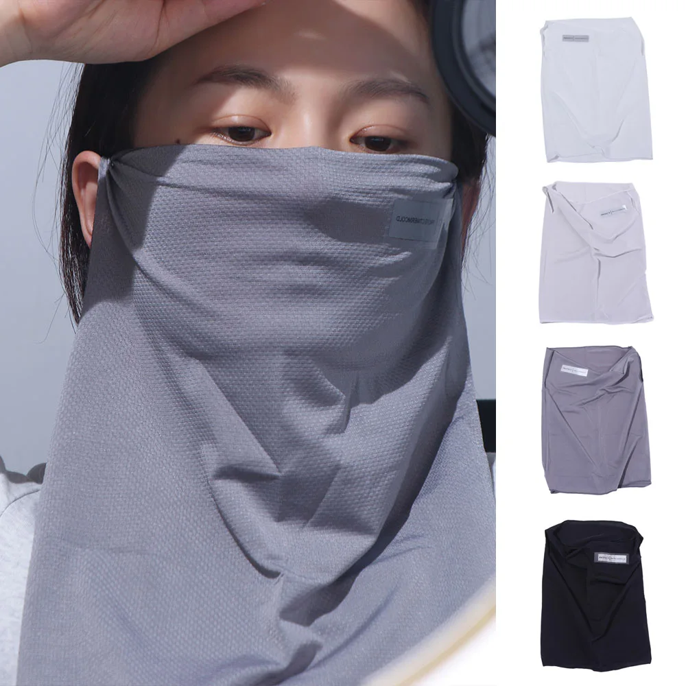 

Fashion Summer Ice Silk Face Cover Cycling Outdoor Ice Silk Mask Scarf UV Protection UPF 50+ Sunscreen Neck Wrap for Male Female