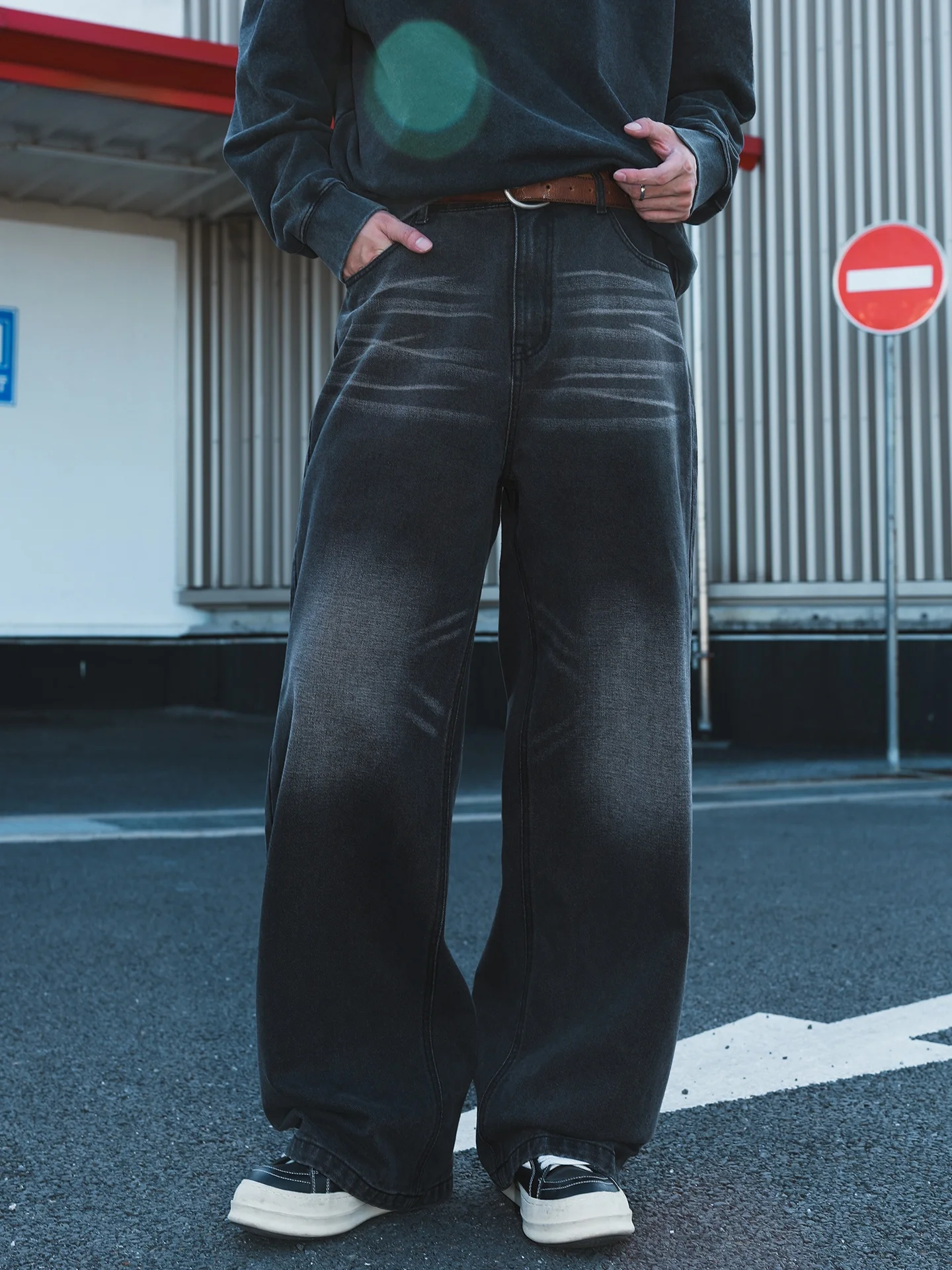 

American Style Vintage Jeans Men's Loose Straight Leg Long Pants Wmnm Washed out Trendy Brand Youth Cotton Denim